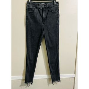 Express High Waisted Skinny Jeans - Black